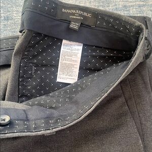 Banana Republic Charcoal Pants with Dotted Lining